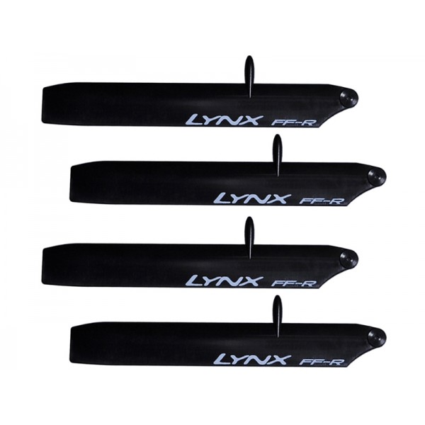 Lynx Trex 150 Plastic Main Blade 125 mm - Stretch Bullet Pro Edition - Black - 2 sets [LXT1253-SP]